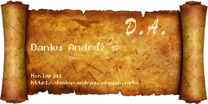 Danku András névjegykártya