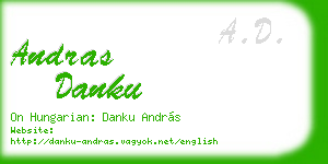 andras danku business card